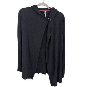 Lululemon Peace of Mind Wrap Sweater Hoodie Size 4 Charcoal Gray Yoga